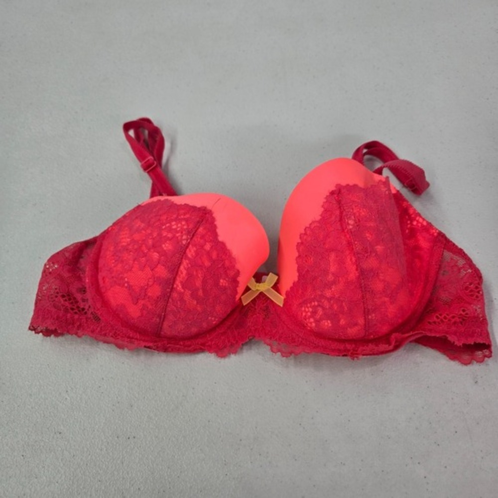 Victoria Secret Women Bra 34C Pi9nk Lace Dream Angels Lined Demi Underwire